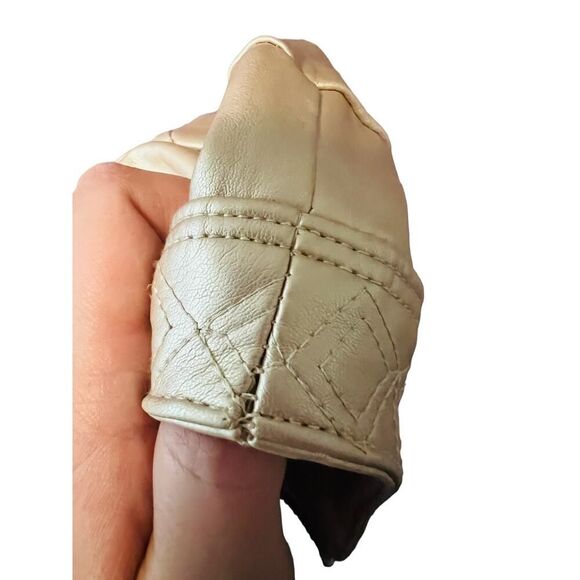 Genuine Kids By Oshkosh sized 18m gold faux leather jacket fits sizes 18m to 3T - Picture 3 of 8